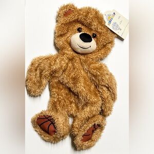 New Build A Bear Basketball Brown Teddy Bear Unstuffed Muscles Sports